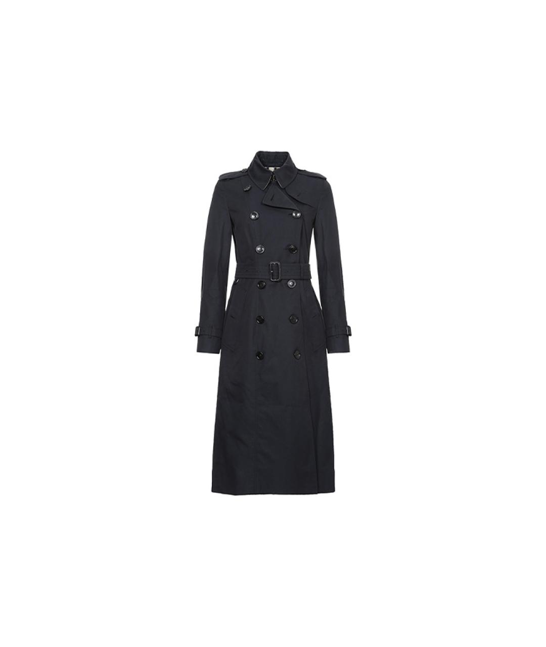 BURBERRY Темно-синий хлопковый тренч/плащ, фото 1