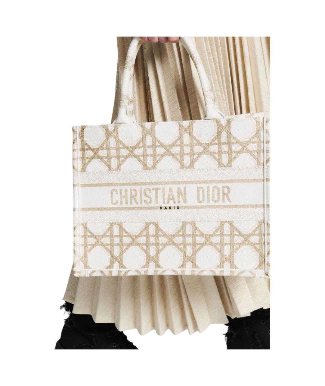 CHRISTIAN DIOR Бежевая сумка с короткими ручками, фото 6