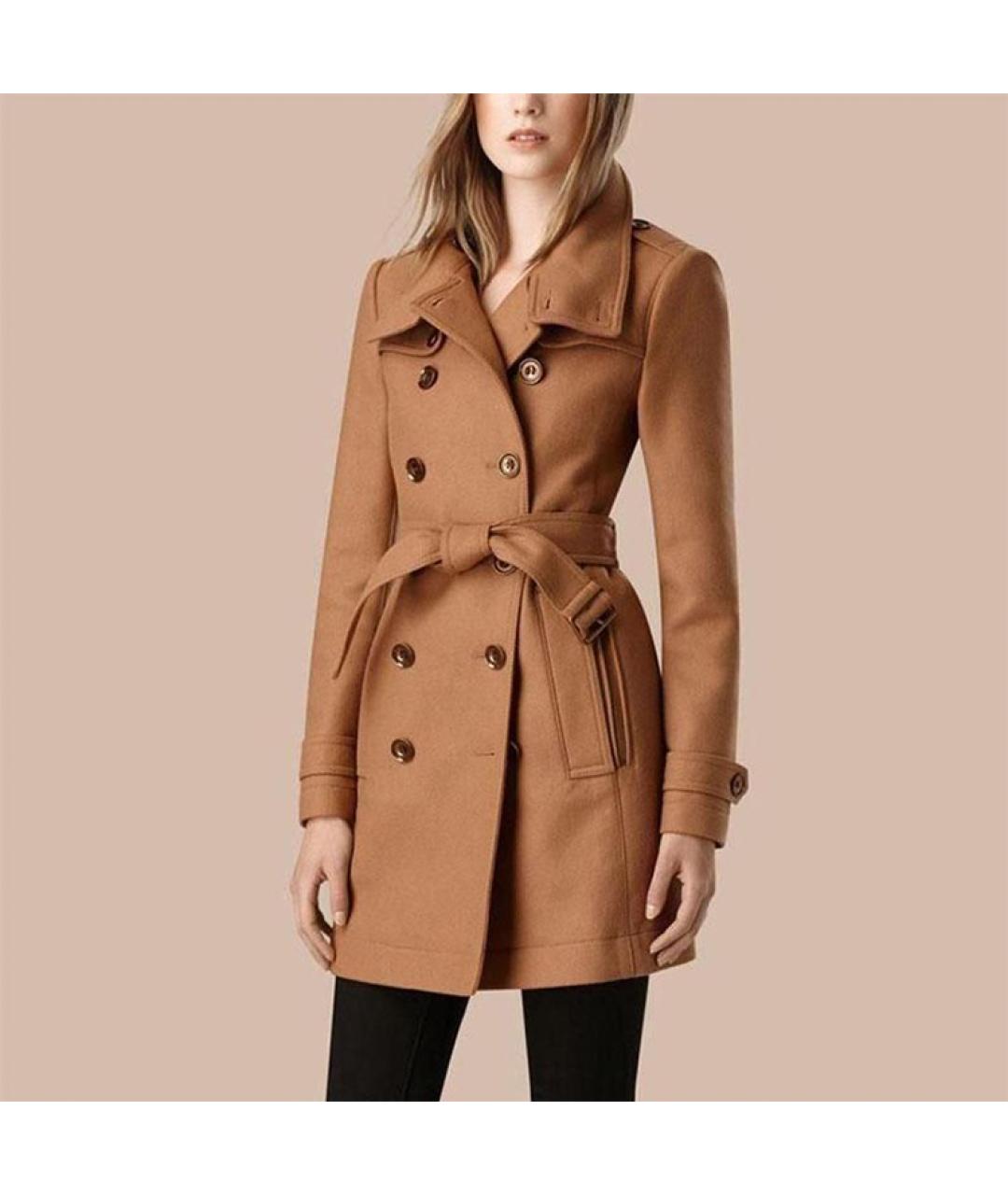 BURBERRY Бежевое пальто, фото 2