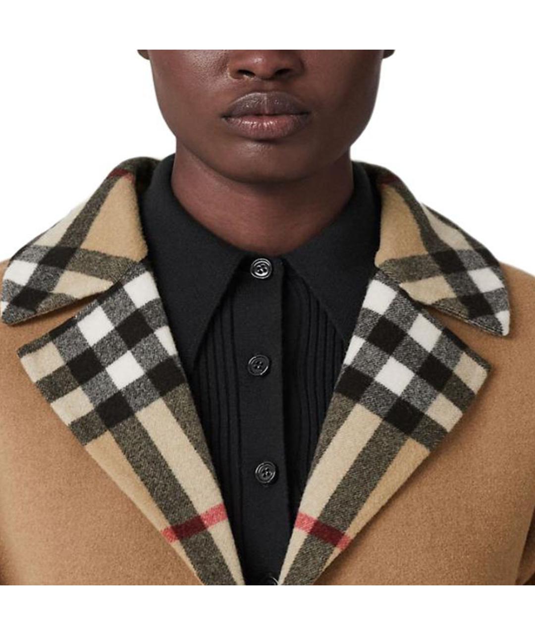 BURBERRY Бежевое шерстяное пальто, фото 4