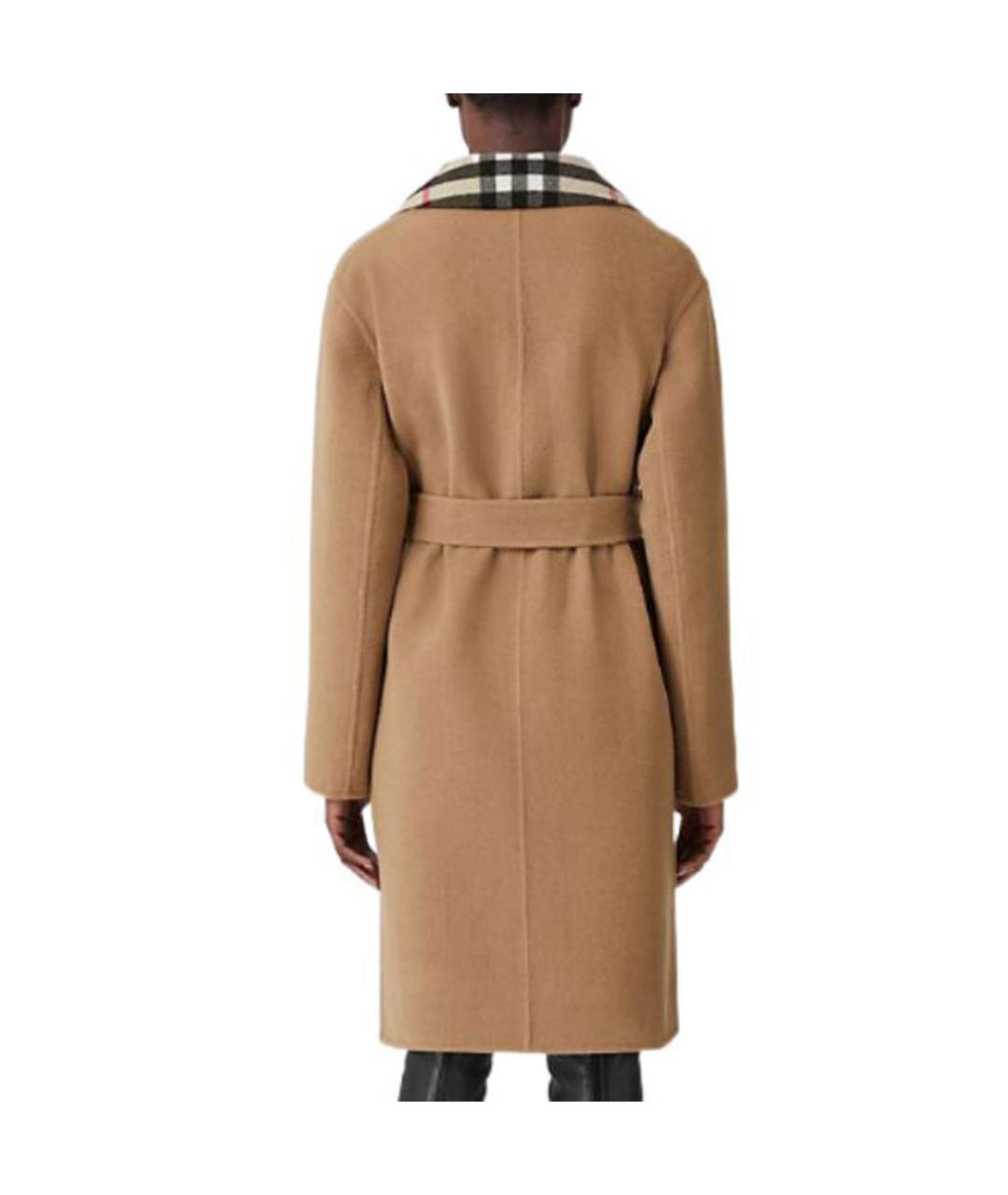 BURBERRY Бежевое шерстяное пальто, фото 3
