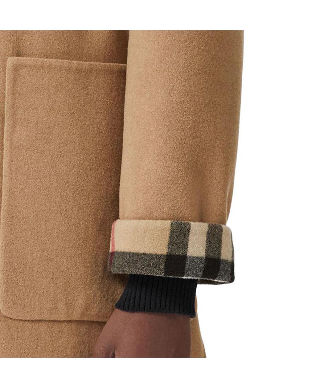 BURBERRY Бежевое шерстяное пальто, фото 6
