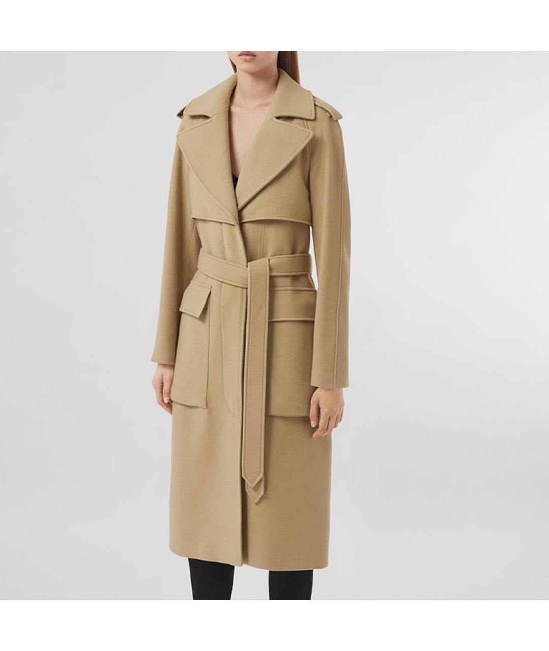 BURBERRY Бежевое кашемировое пальто, фото 3