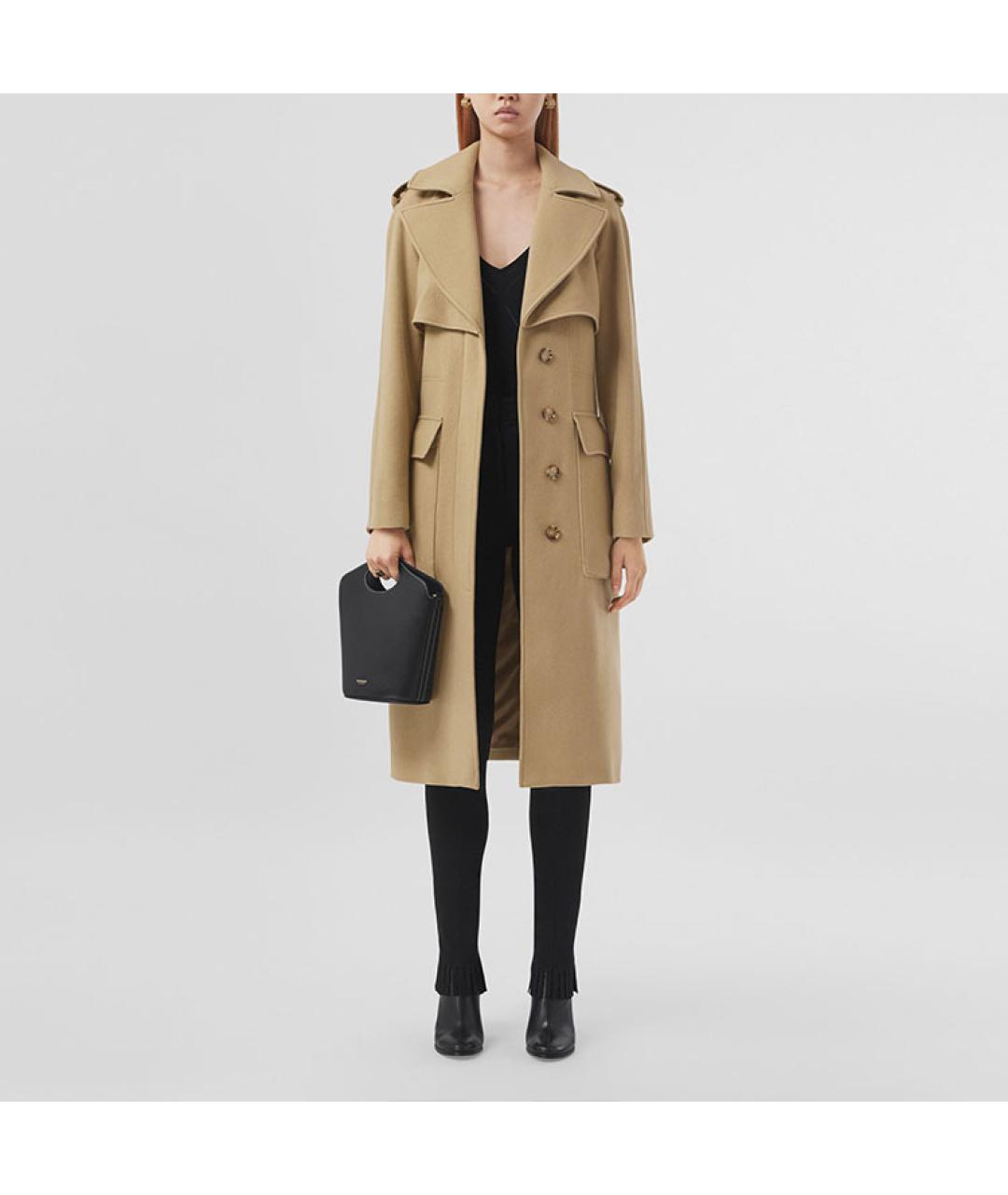 BURBERRY Бежевое кашемировое пальто, фото 2