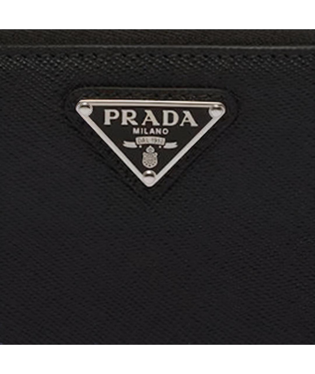 PRADA Черный кошелек, фото 5