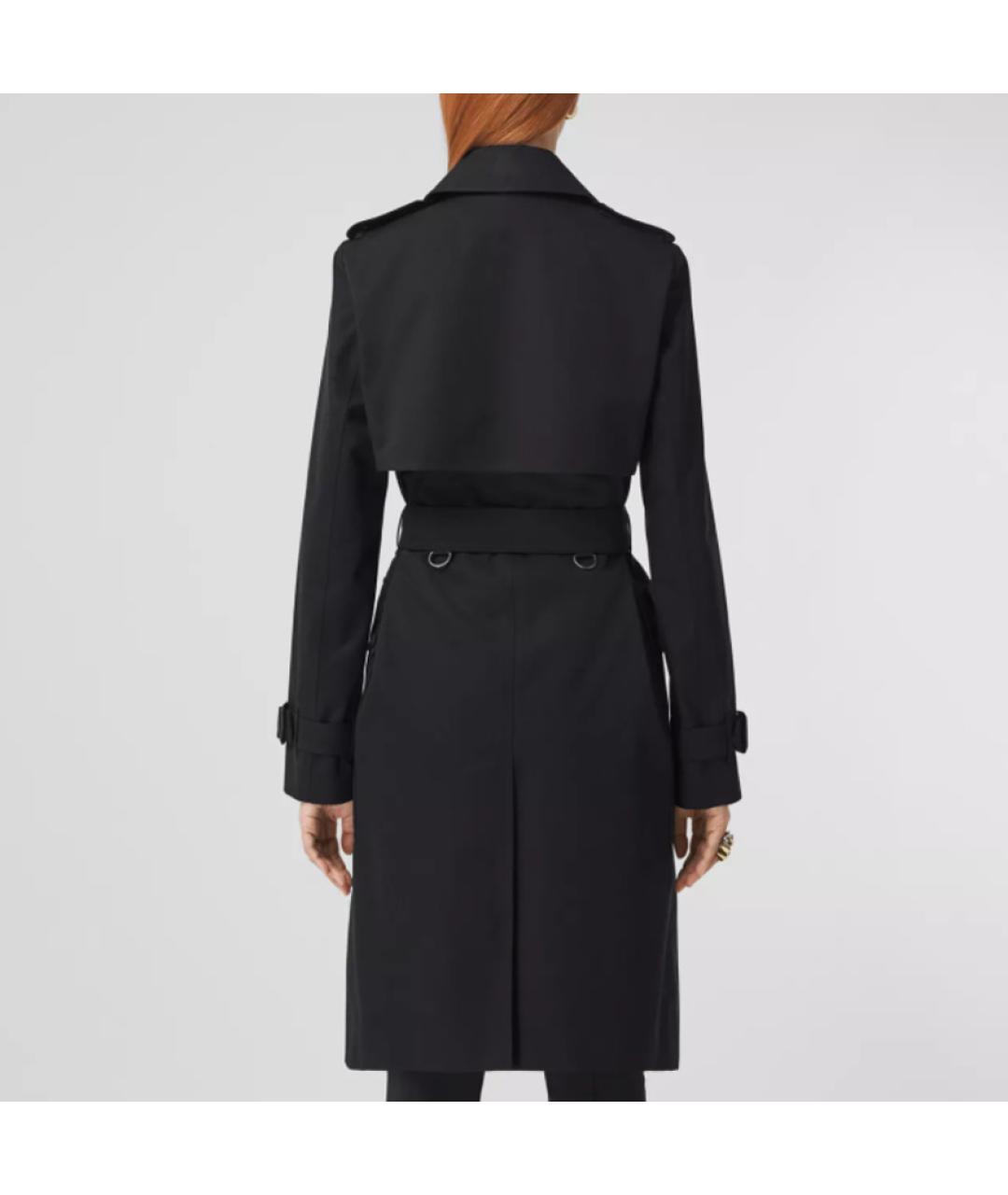 BURBERRY Черный хлопковый тренч/плащ, фото 4