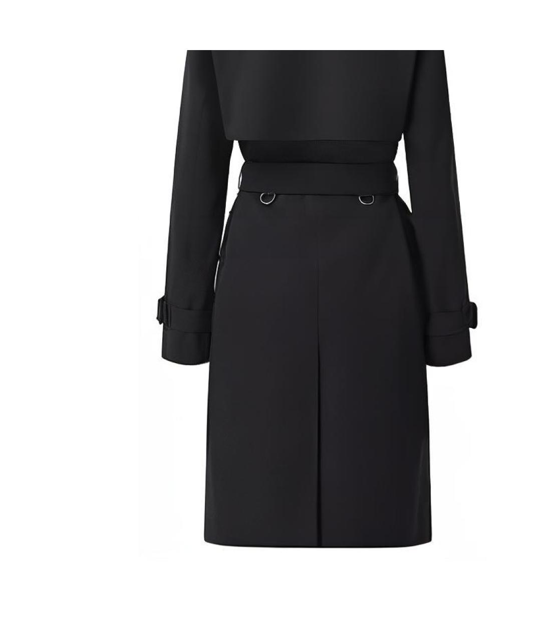 BURBERRY Черный хлопковый тренч/плащ, фото 7