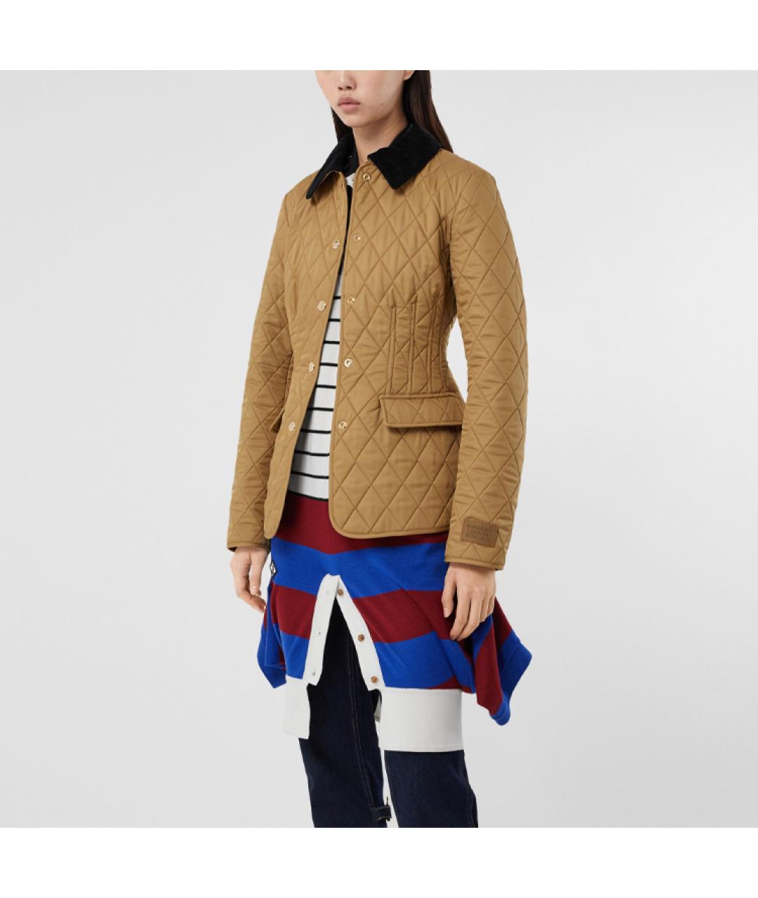 BURBERRY Горчичный пуховик, фото 5