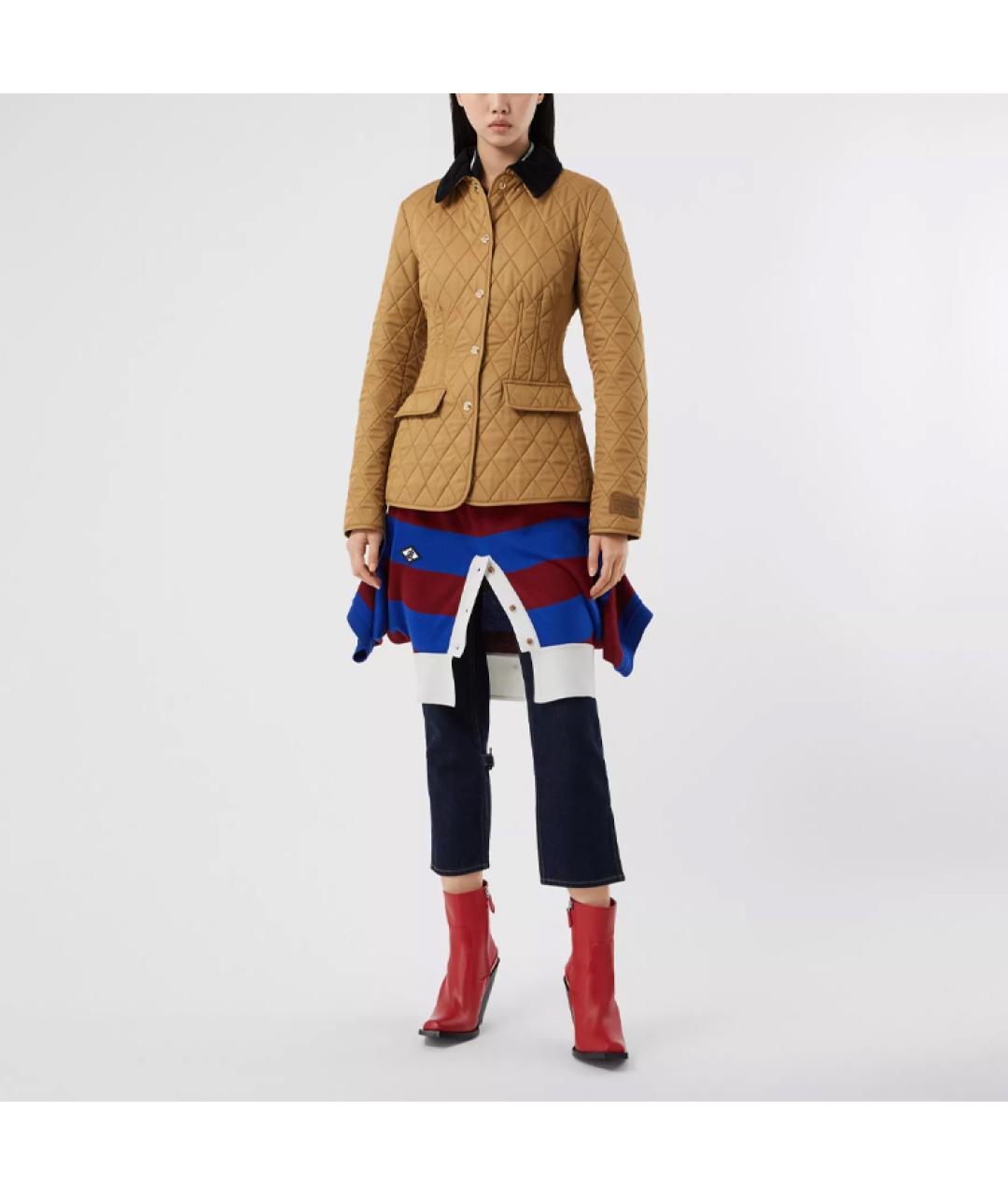BURBERRY Горчичный пуховик, фото 3