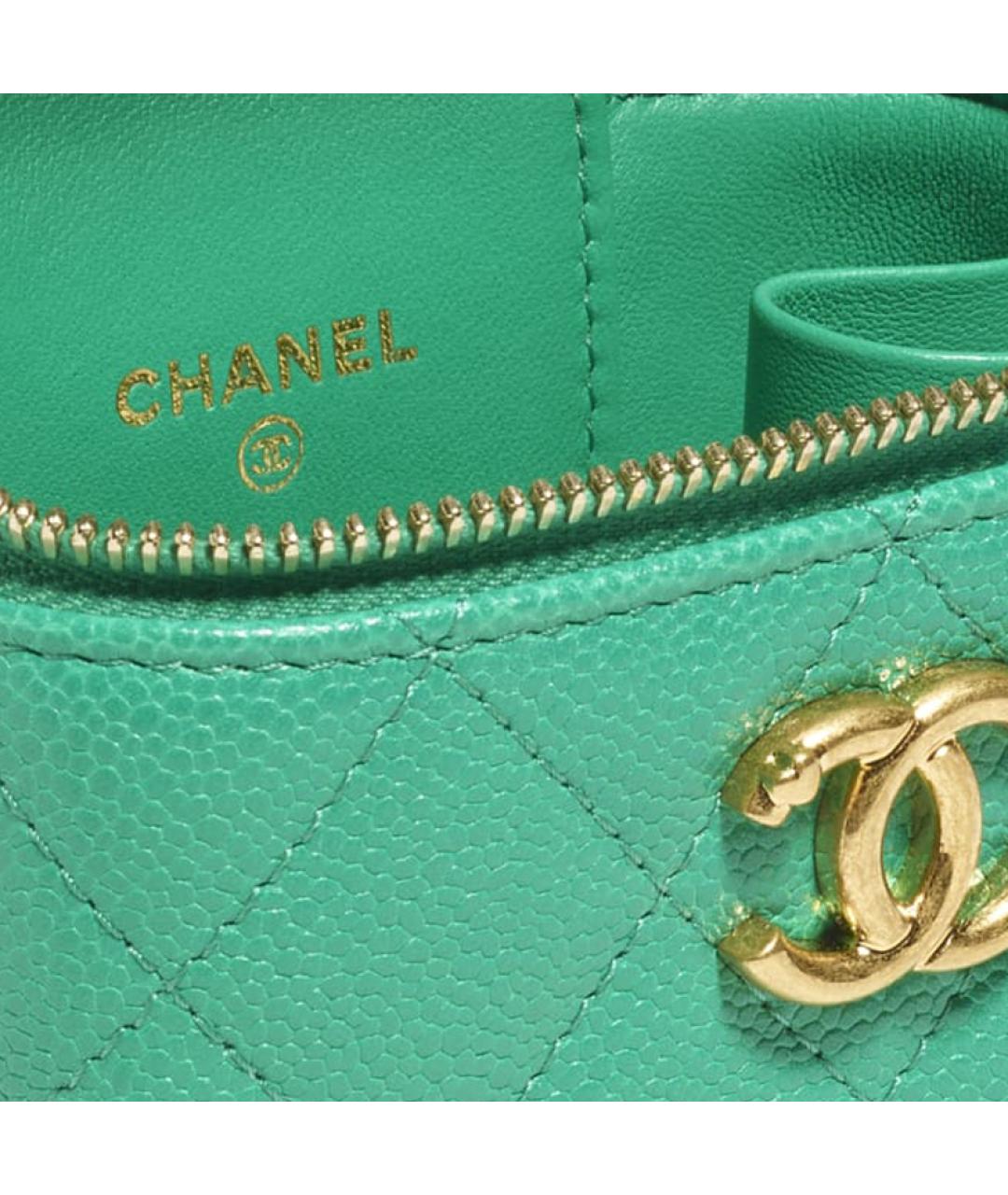 CHANEL Зеленая кожаная сумка через плечо, фото 4