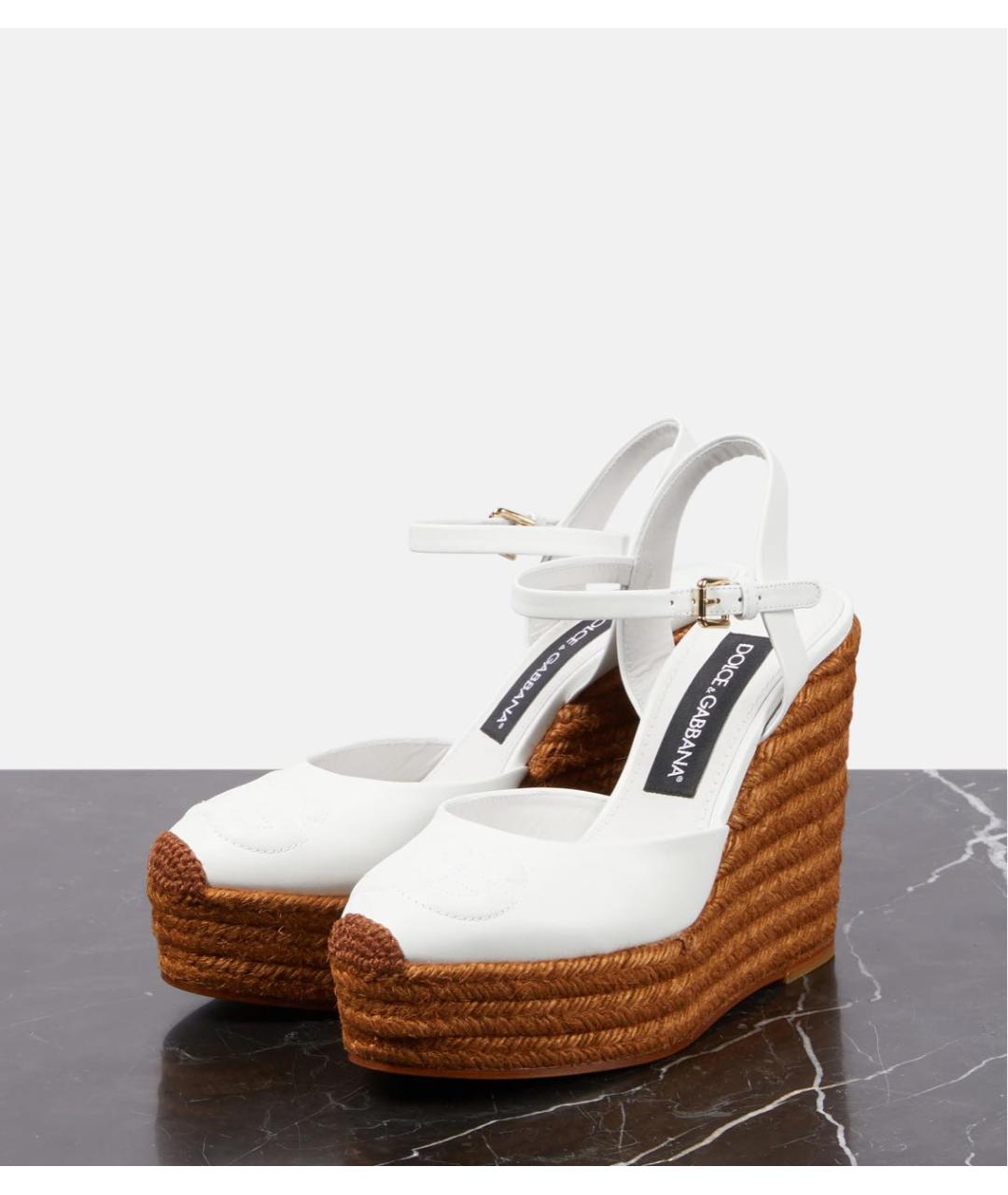 DOLCE&GABBANA Белые босоножки, фото 4