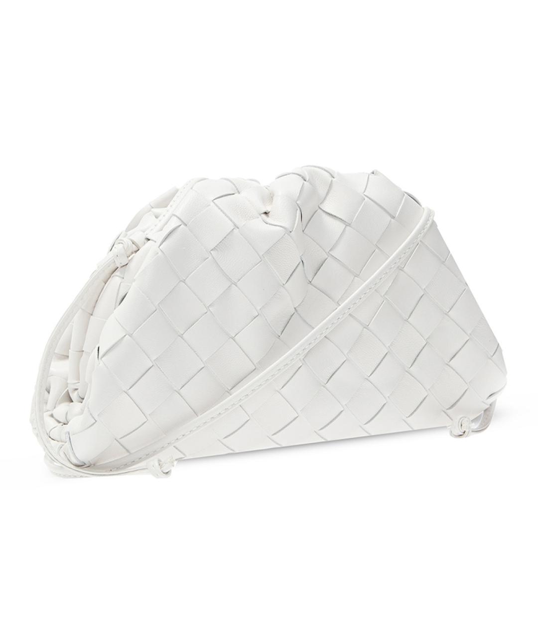 BOTTEGA VENETA Белая кожаная сумка через плечо, фото 2