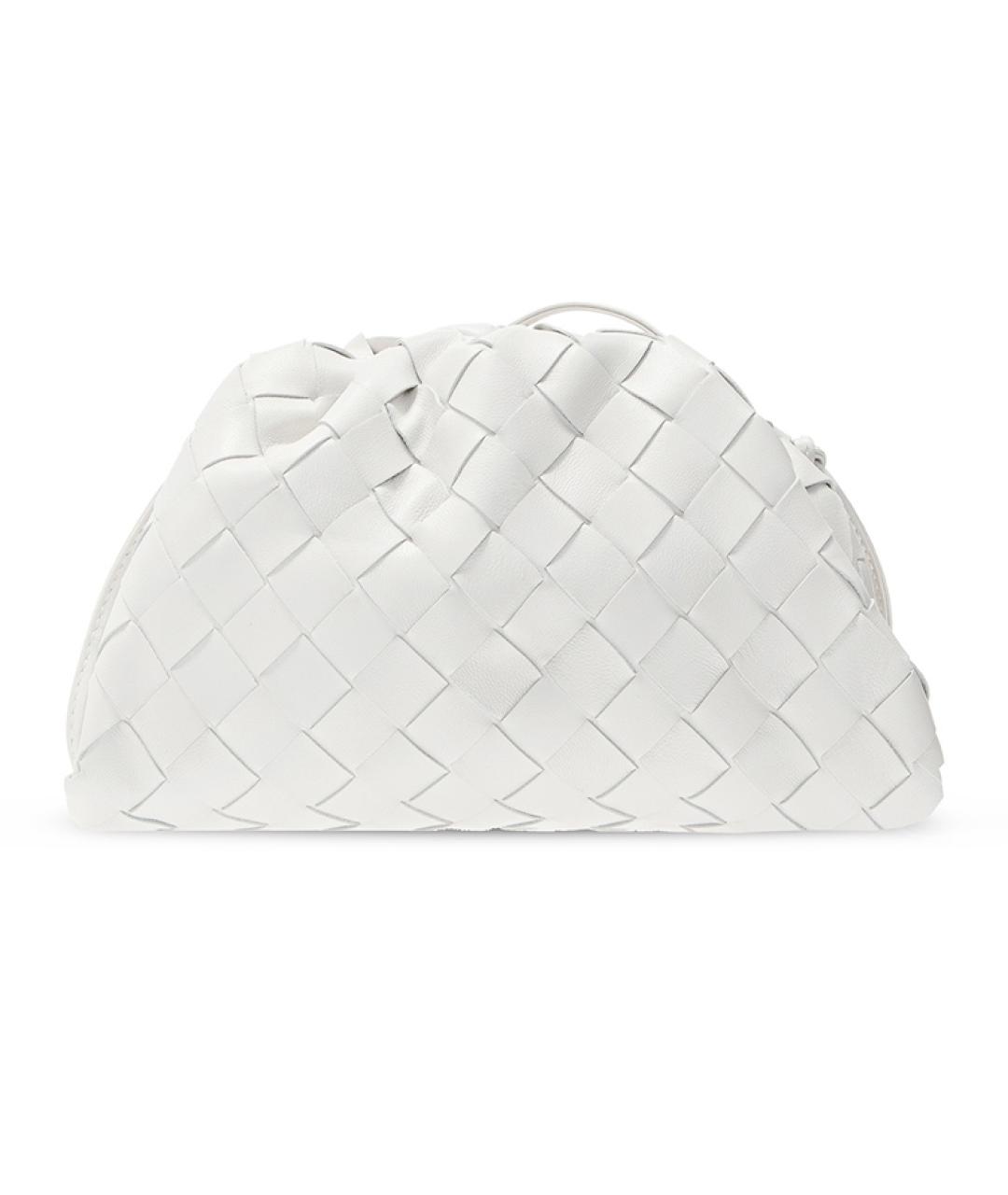 BOTTEGA VENETA Белая кожаная сумка через плечо, фото 1