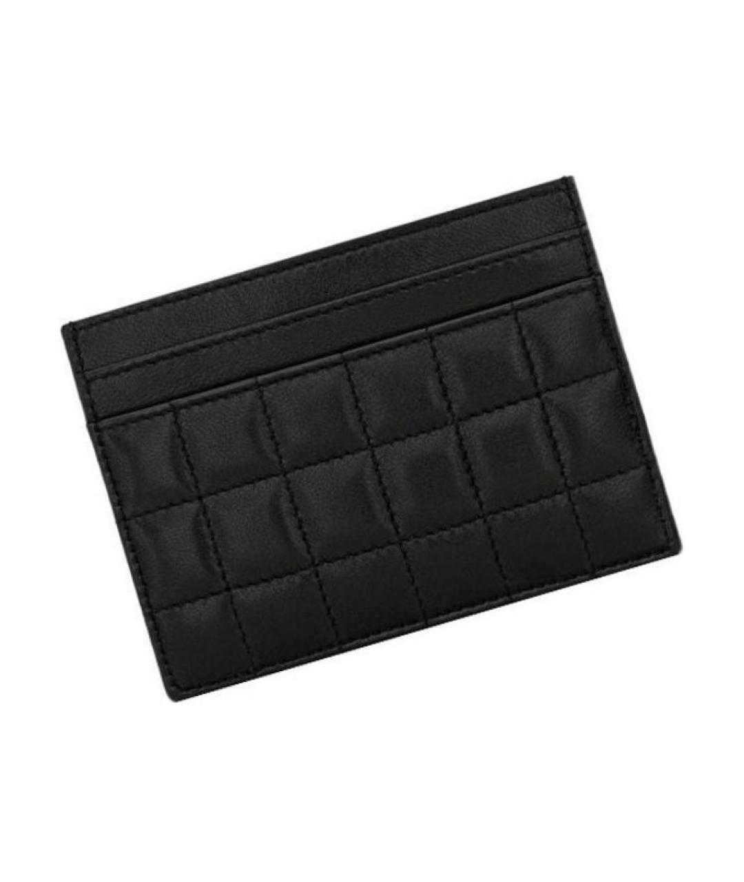 SAINT LAURENT Черный кожаный кардхолдер, фото 3