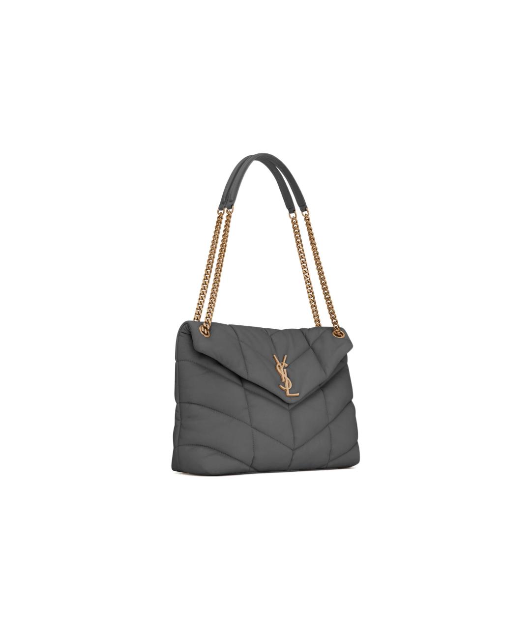 SAINT LAURENT Серая сумка через плечо, фото 3