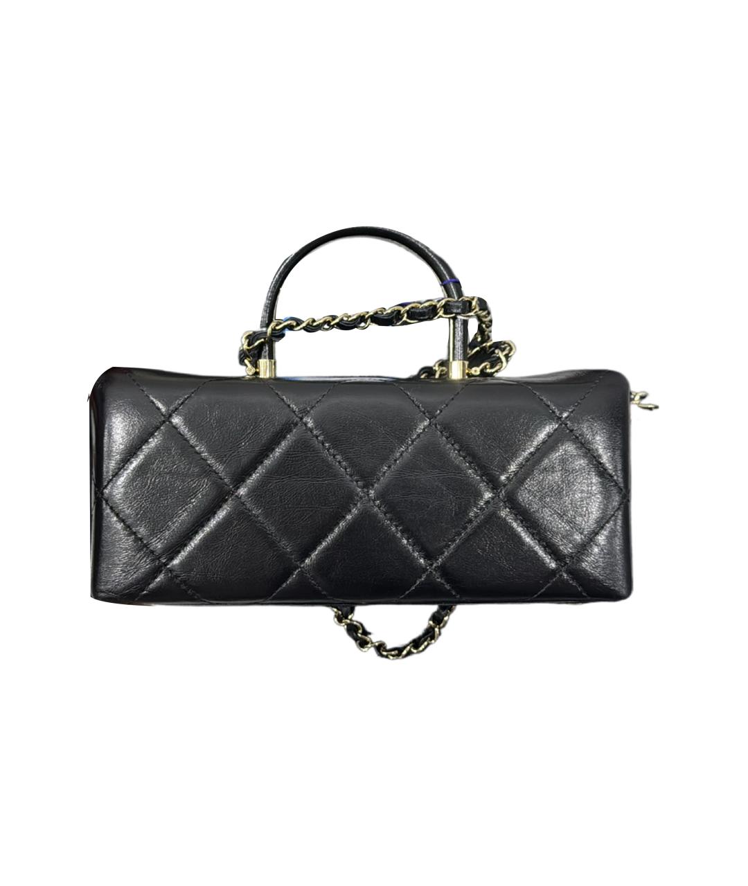 CHANEL Черная кожаная сумка через плечо, фото 2