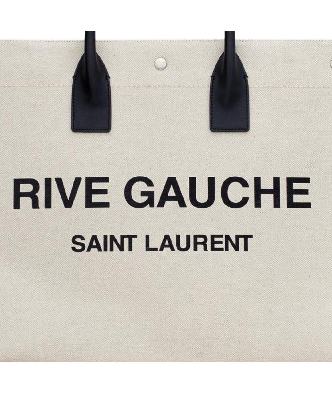 SAINT LAURENT Бежевая сумка тоут, фото 5