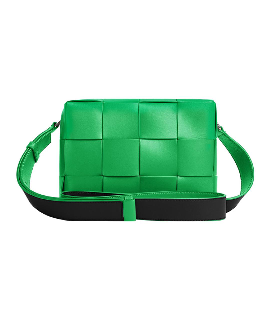 BOTTEGA VENETA Зеленая кожаная сумка на плечо, фото 3