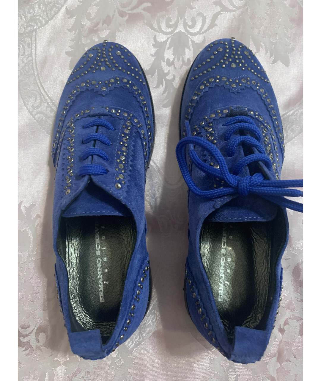 ERMANNO SCERVINO Синие замшевые ботинки, фото 5