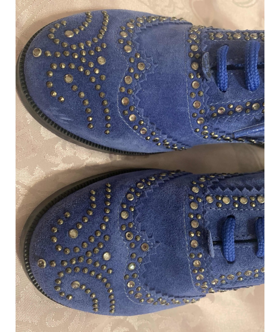 ERMANNO SCERVINO Синие замшевые ботинки, фото 8