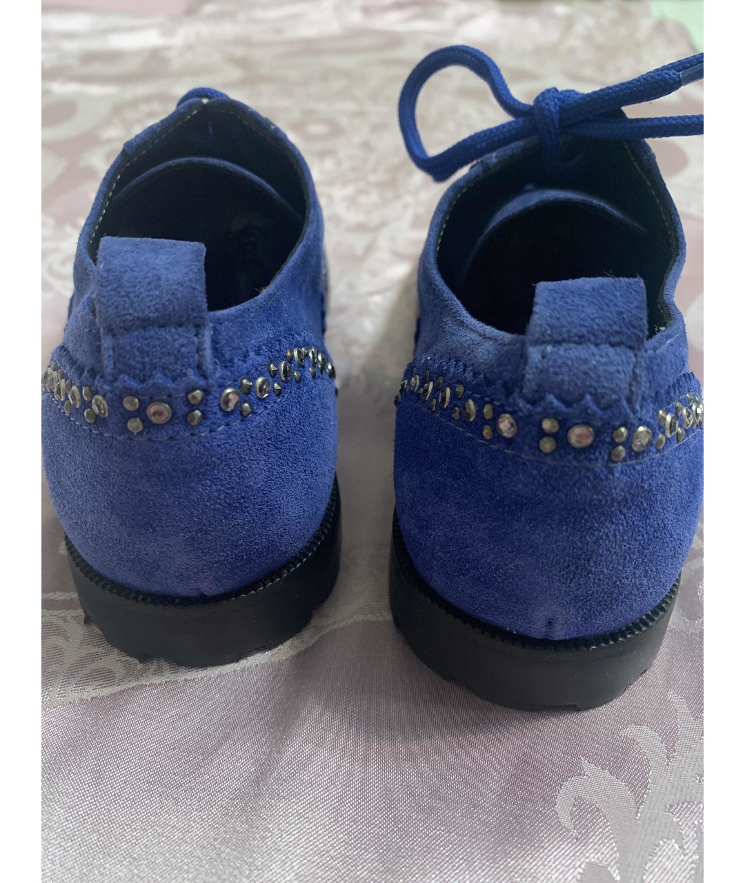 ERMANNO SCERVINO Синие замшевые ботинки, фото 4