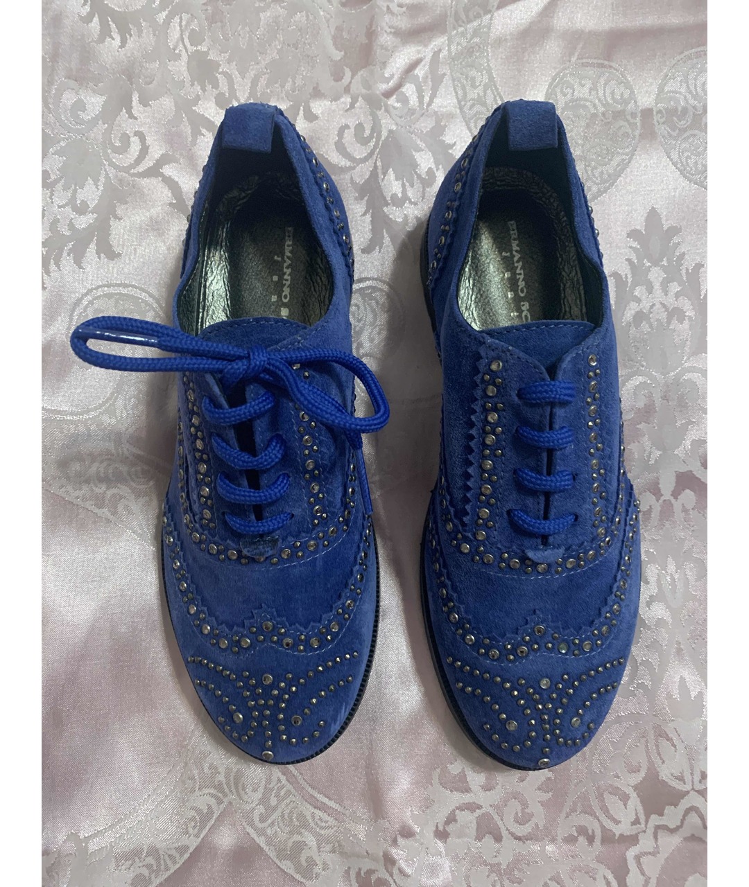 ERMANNO SCERVINO Синие замшевые ботинки, фото 2