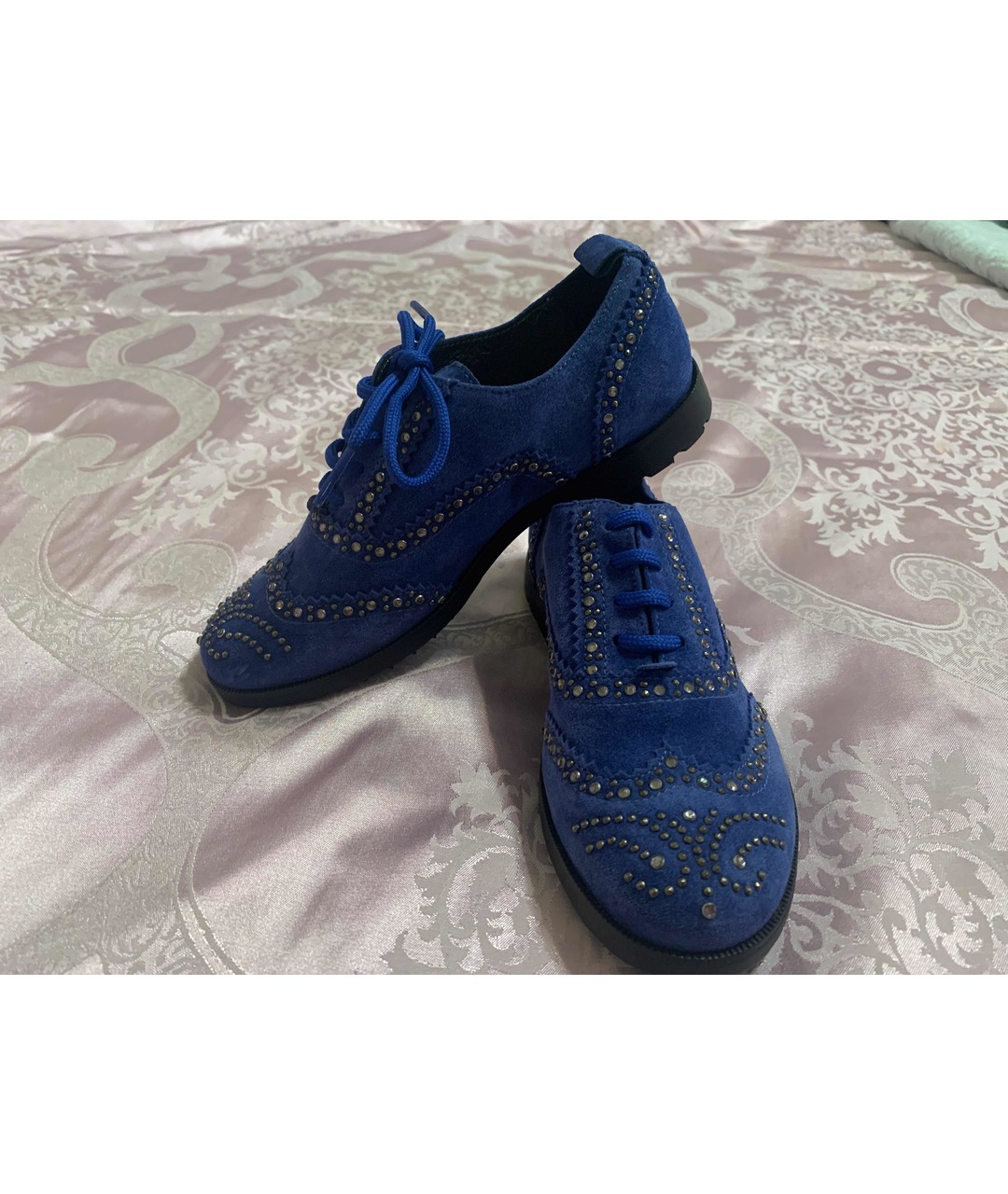 ERMANNO SCERVINO Синие замшевые ботинки, фото 7