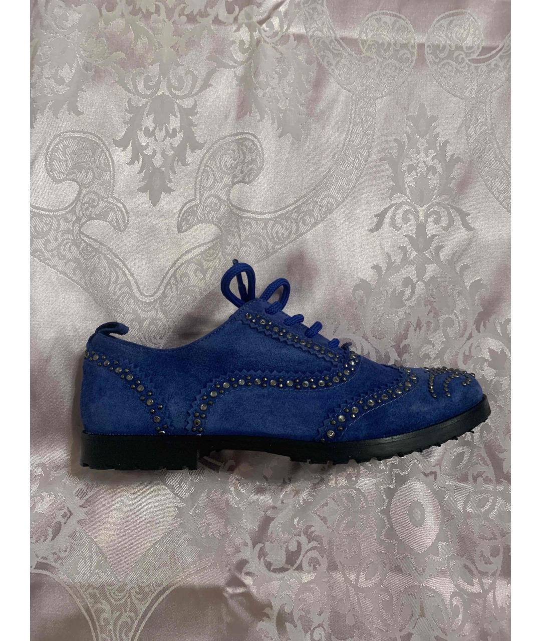 ERMANNO SCERVINO Синие замшевые ботинки, фото 9