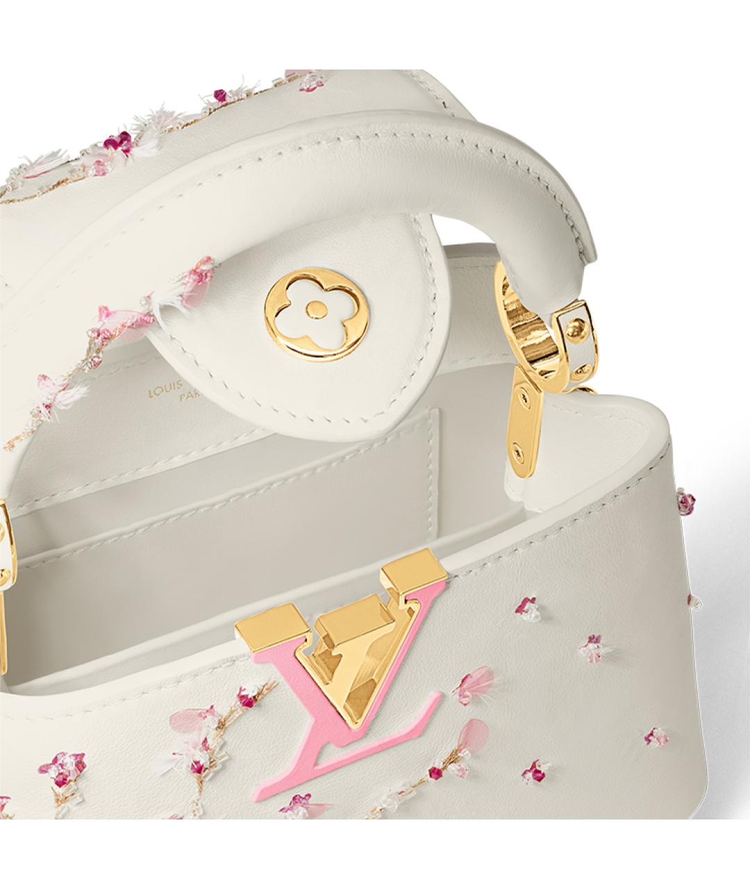LOUIS VUITTON Белая сумка с короткими ручками, фото 6