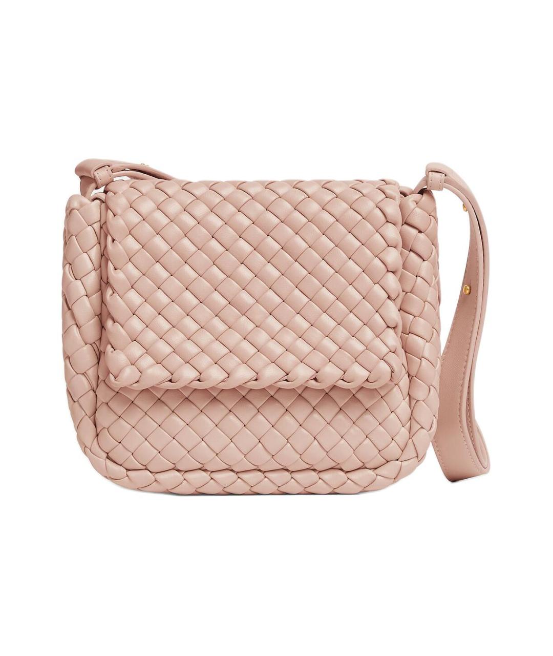 BOTTEGA VENETA Розовая кожаная сумка через плечо, фото 1