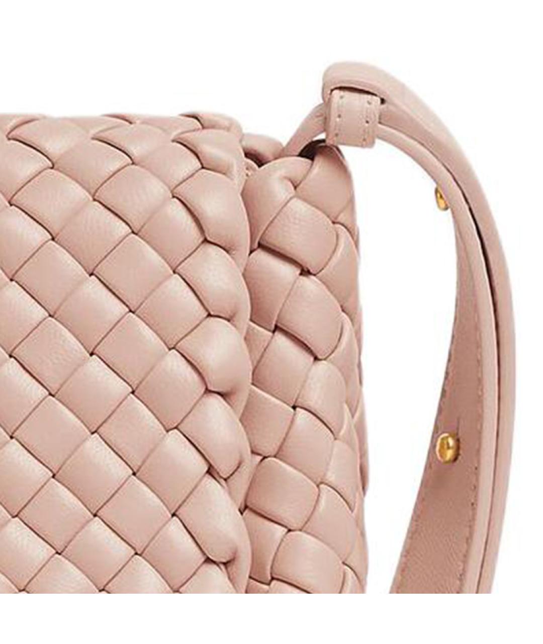 BOTTEGA VENETA Розовая кожаная сумка через плечо, фото 5