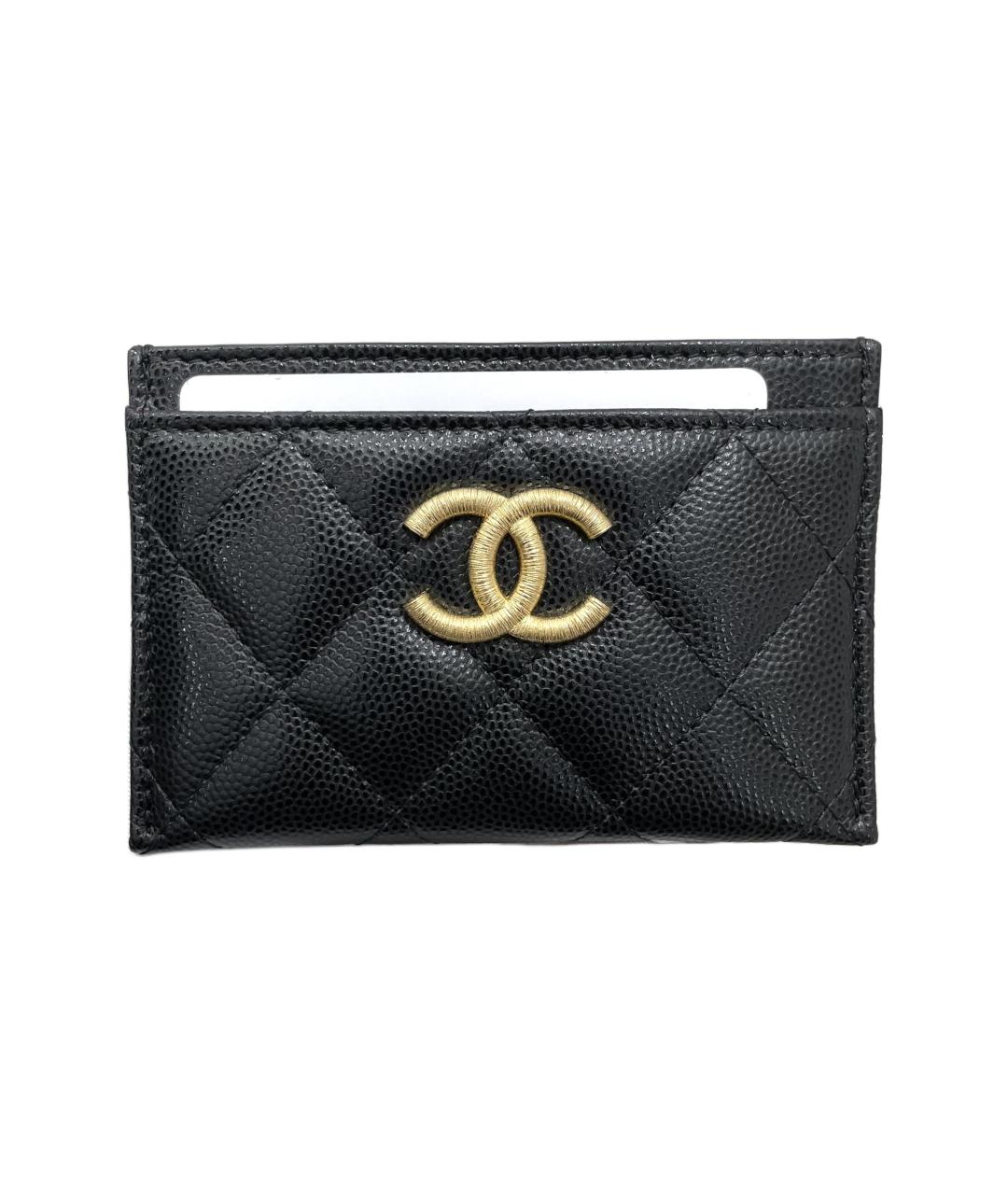 CHANEL Черный кожаный кардхолдер, фото 1