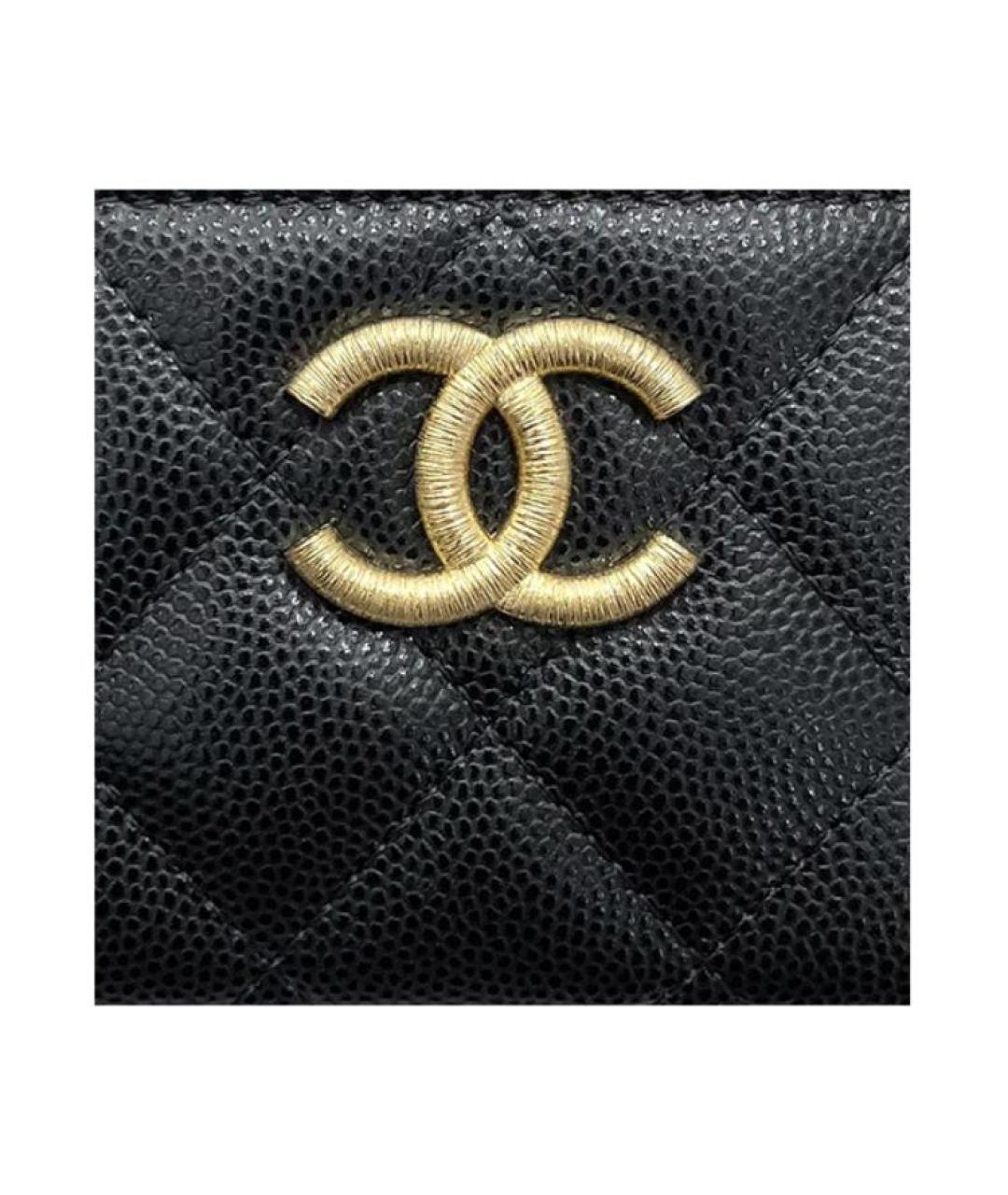 CHANEL Черный кожаный кардхолдер, фото 3