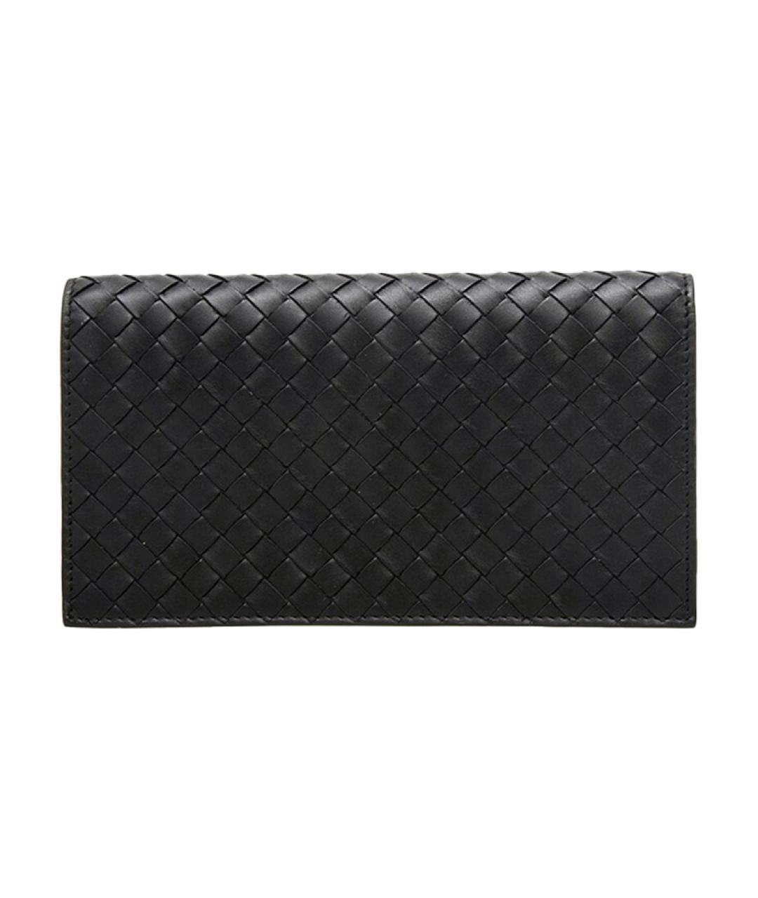 BOTTEGA VENETA Черный кожаный кошелек, фото 1
