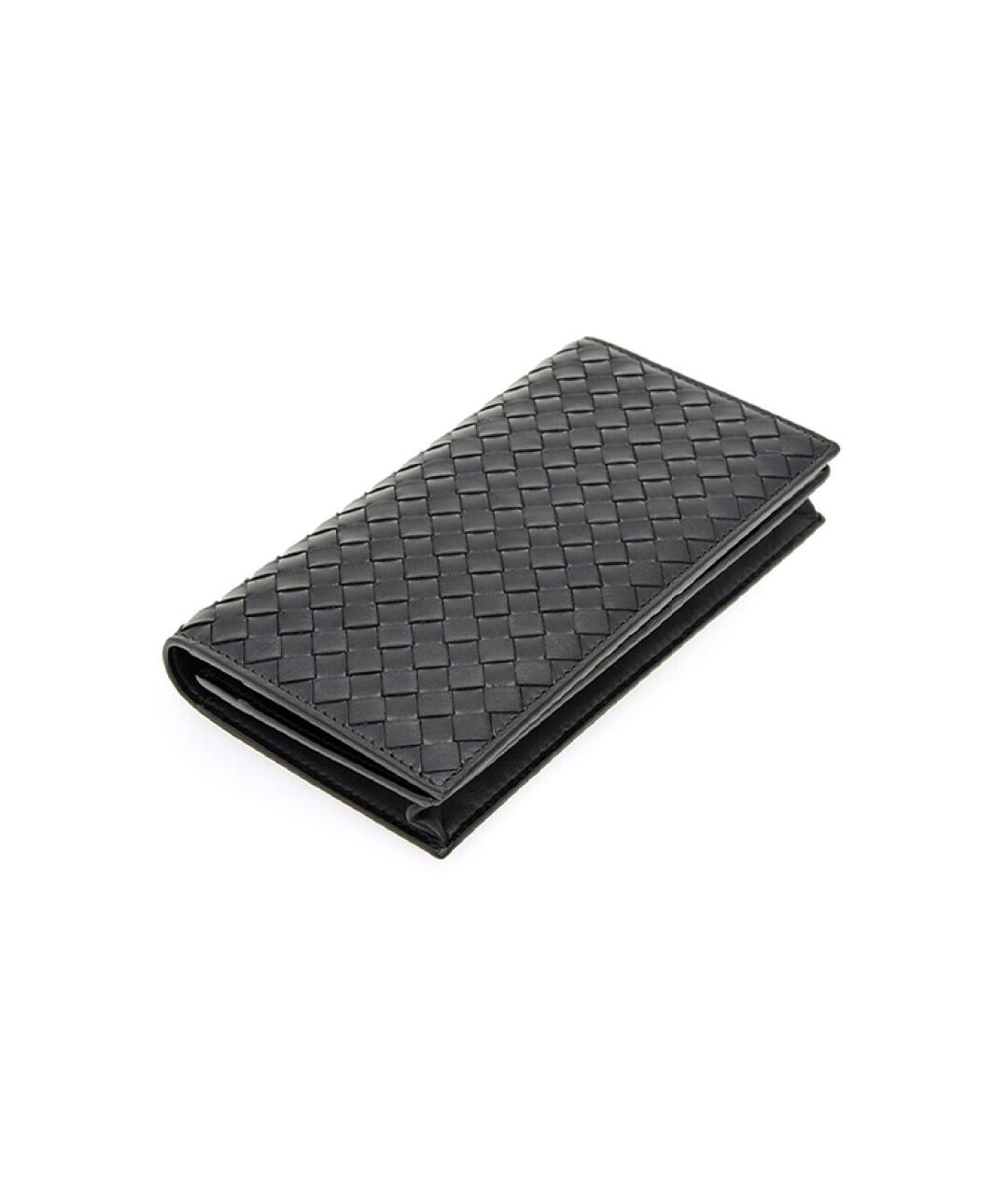 BOTTEGA VENETA Черный кожаный кошелек, фото 3
