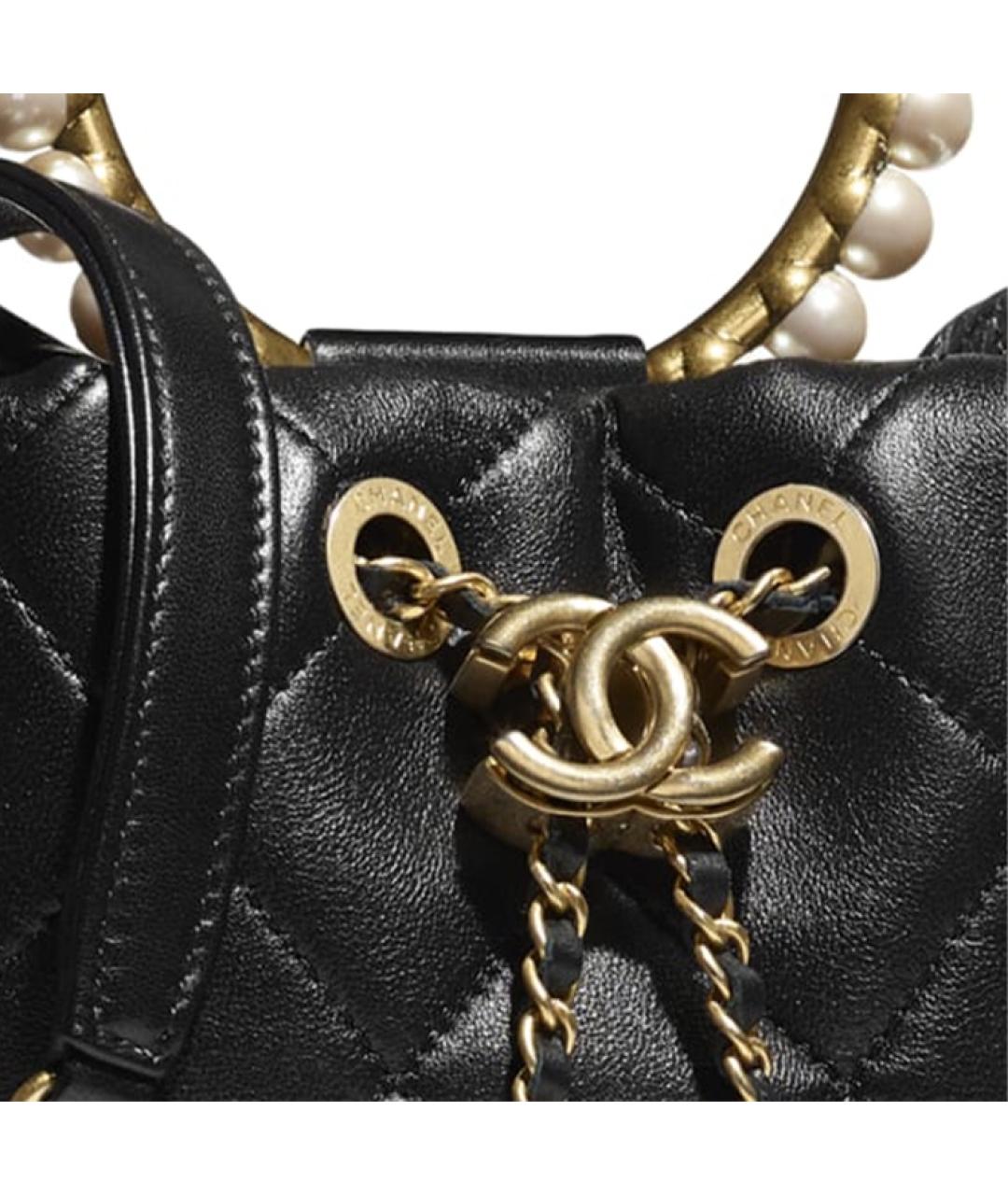 CHANEL Черная кожаная сумка через плечо, фото 4