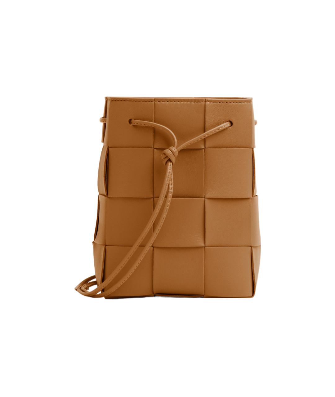 BOTTEGA VENETA Коричневая кожаная сумка через плечо, фото 2