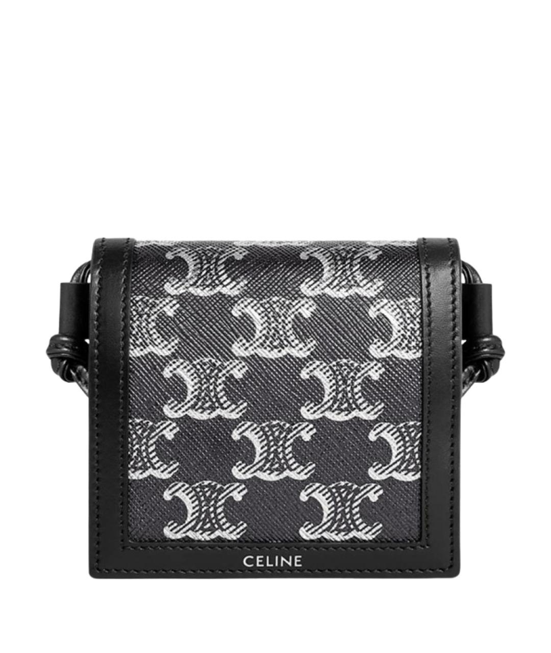 CELINE Черный кожаный кошелек, фото 1