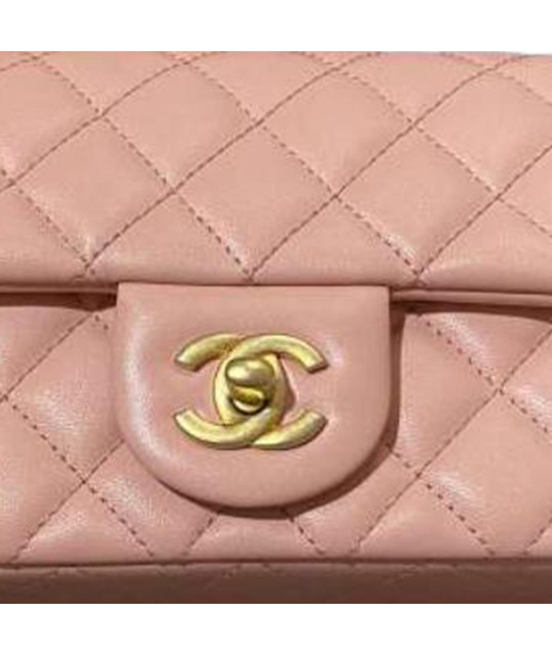 CHANEL Розовая кожаная сумка через плечо, фото 3