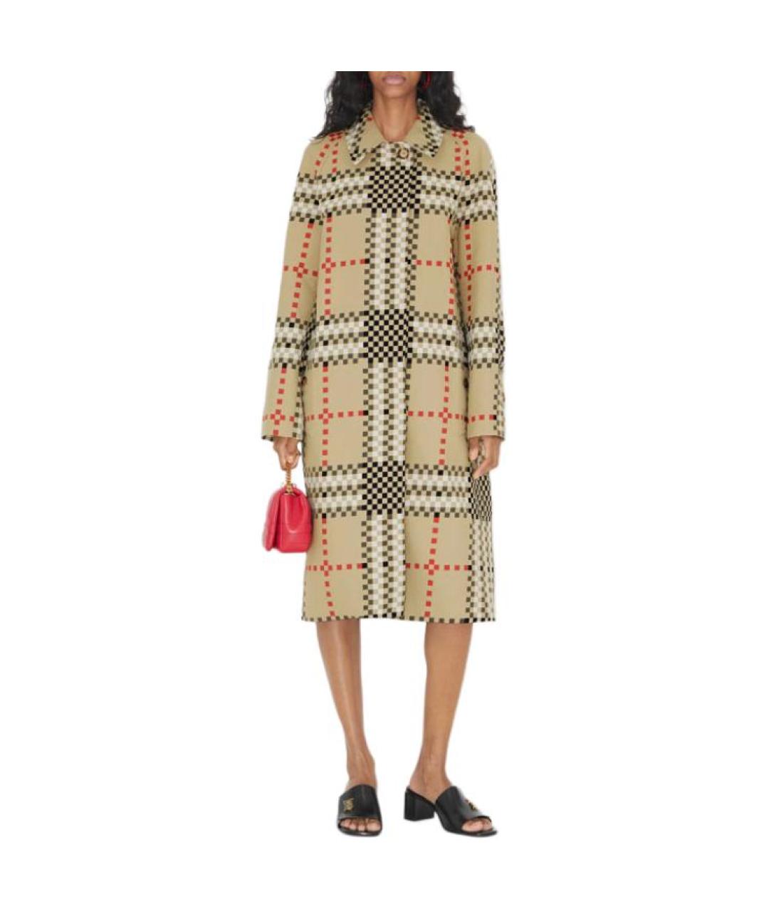 BURBERRY Бежевое пальто, фото 2