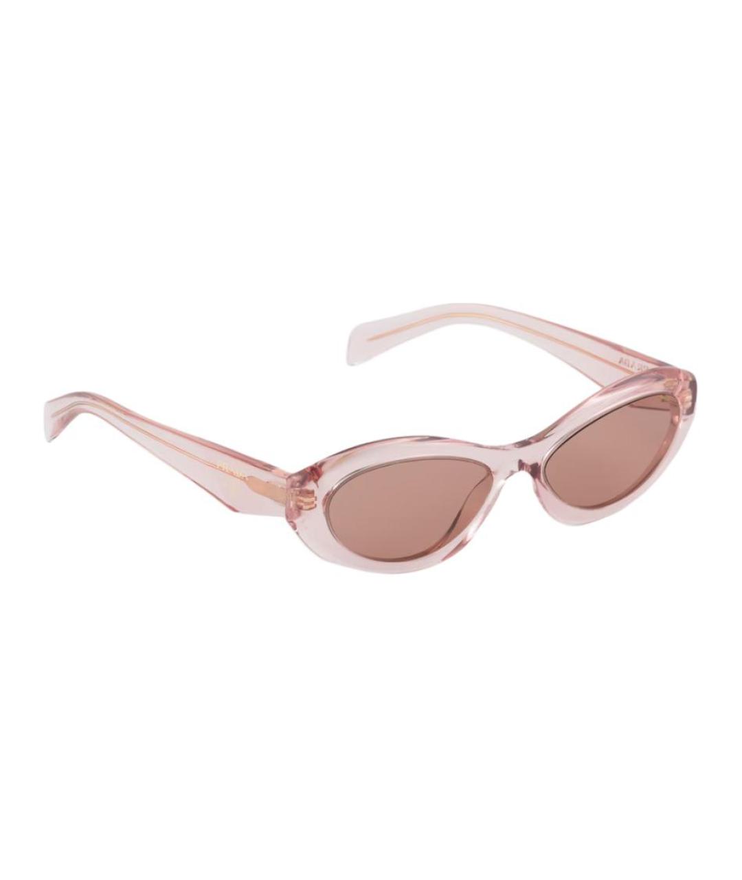 PRADA Розовые пластиковые солнцезащитные очки, фото 3