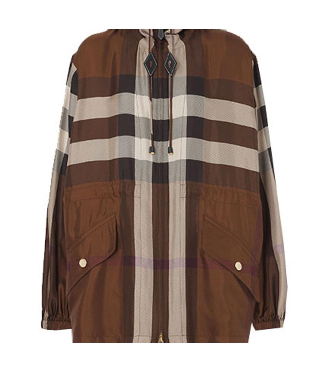 BURBERRY Коричневая шелковая куртка, фото 4