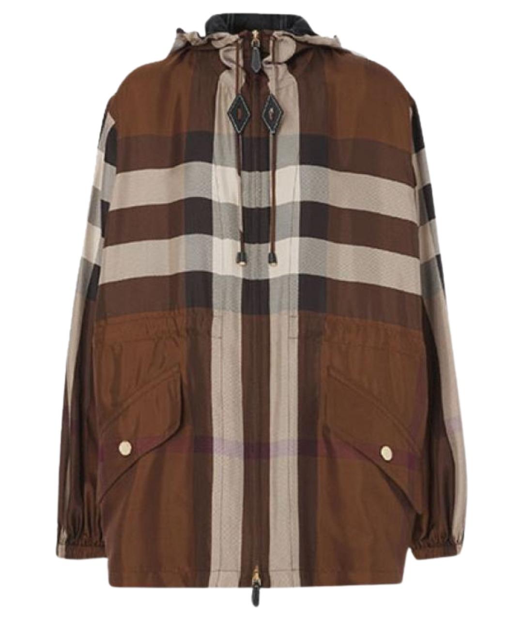 BURBERRY Коричневая шелковая куртка, фото 1