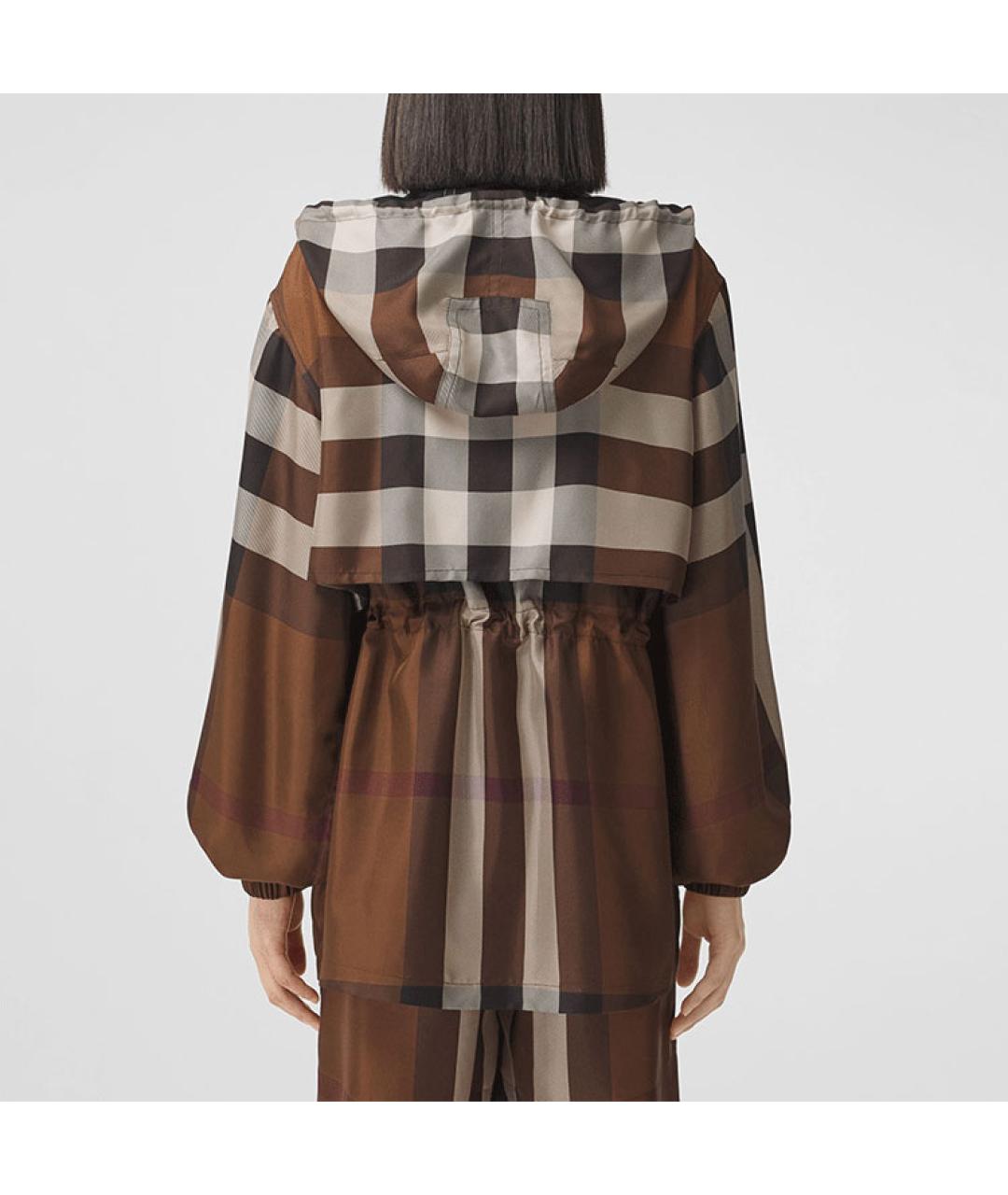 BURBERRY Коричневая шелковая куртка, фото 3