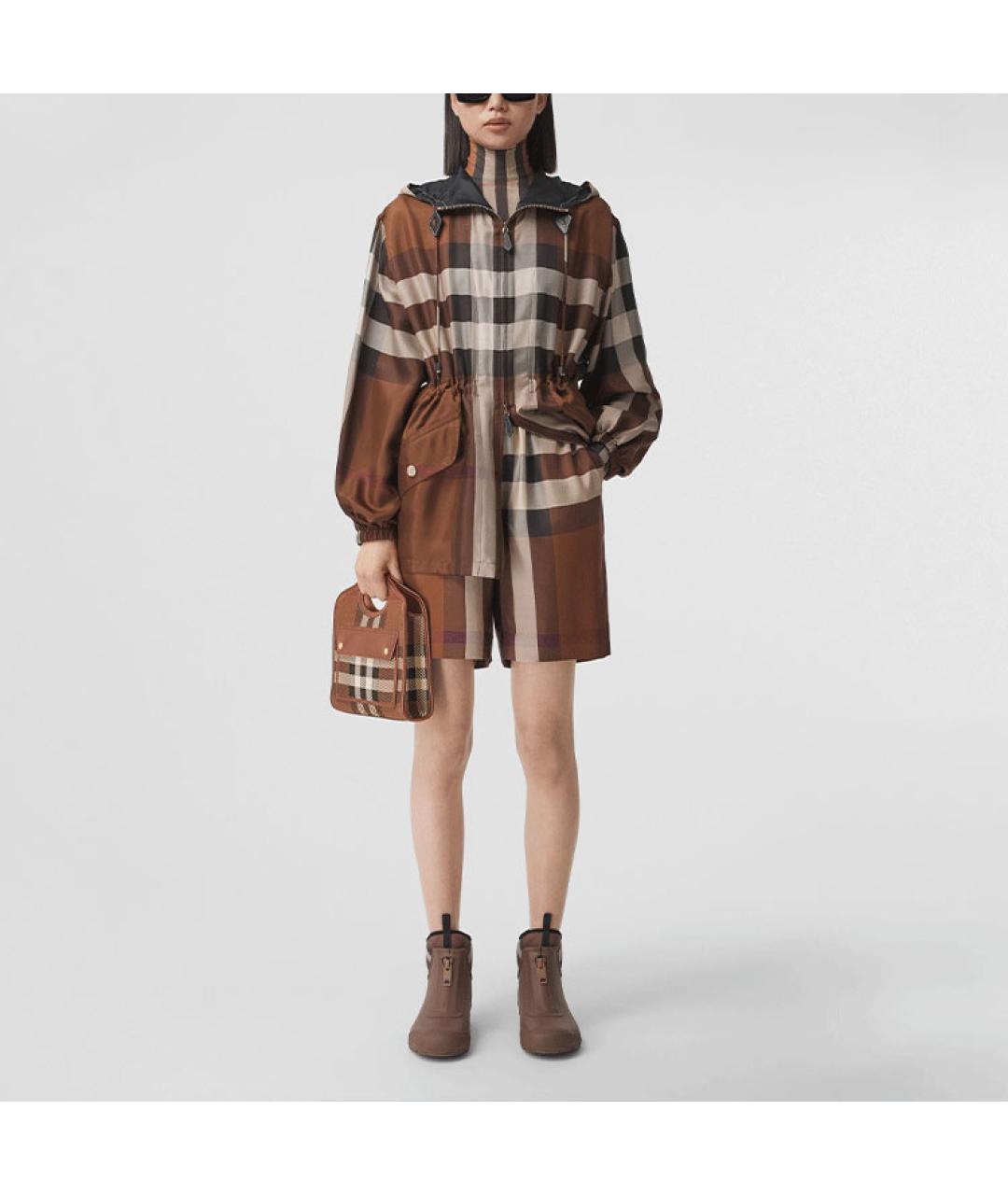 BURBERRY Коричневая шелковая куртка, фото 2