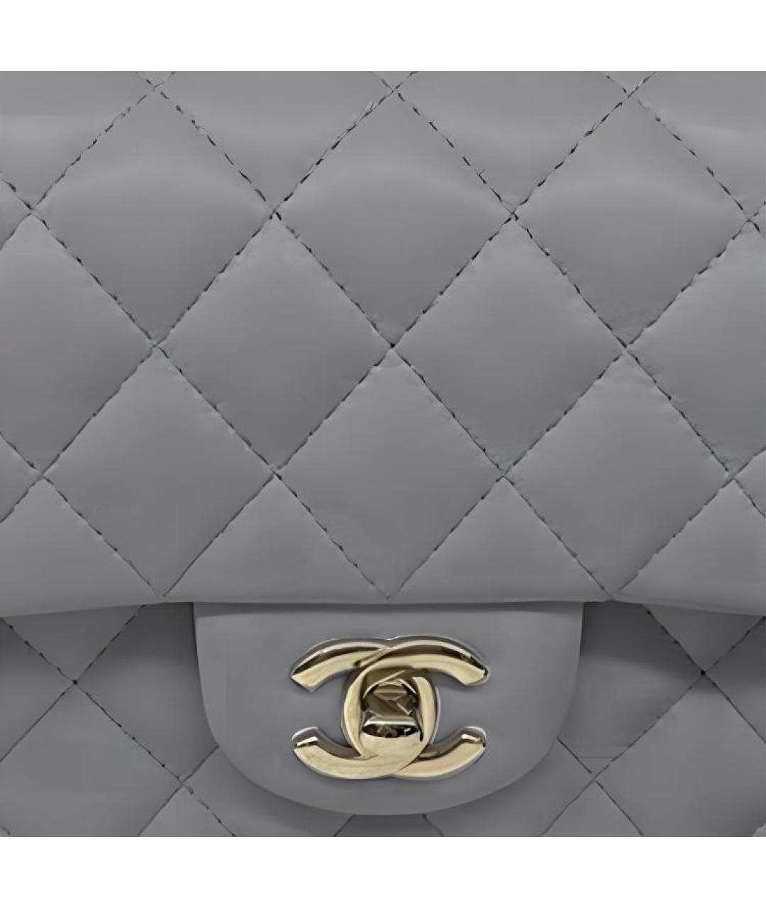 CHANEL Серая кожаная сумка через плечо, фото 2
