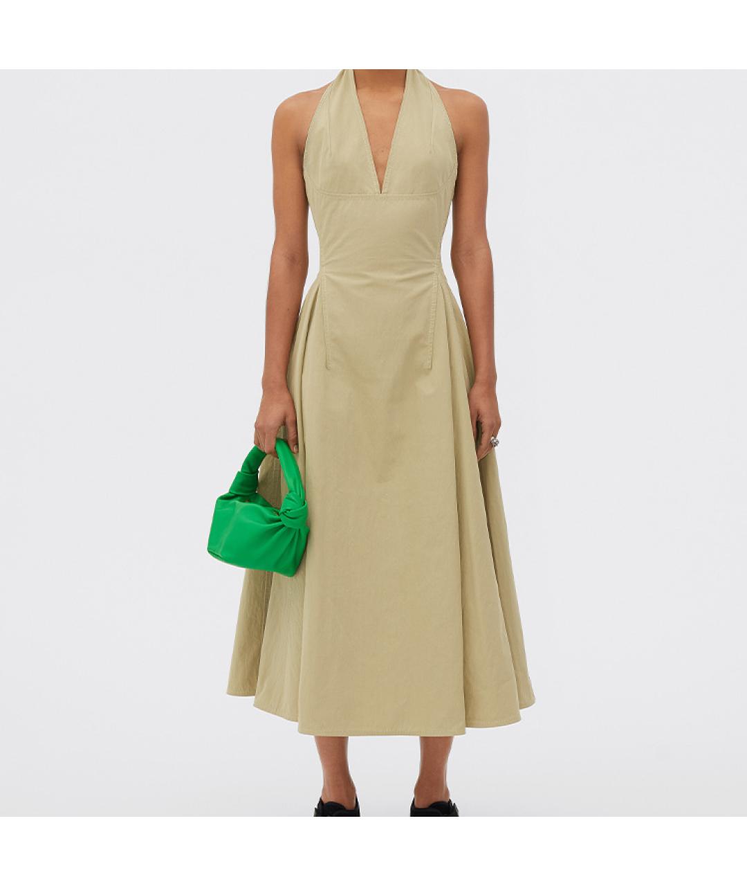 BOTTEGA VENETA Зеленая кожаная сумка с короткими ручками, фото 6