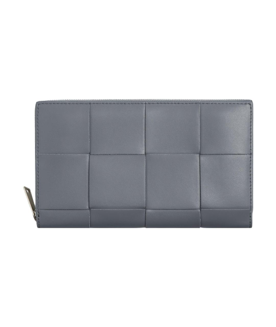 BOTTEGA VENETA Серый кожаный кошелек, фото 1