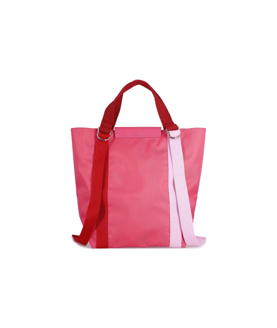 LONGCHAMP Фуксия тканевая сумка с короткими ручками, фото 3