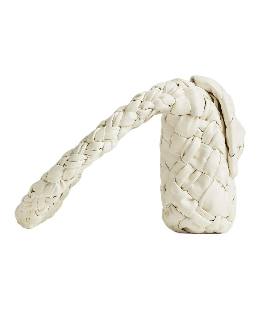 BOTTEGA VENETA Белая кожаная сумка через плечо, фото 2